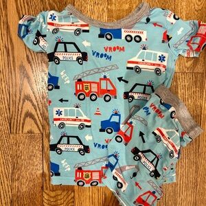 LS Fire Truck and Police Car Kids Pajama Set 12-18M